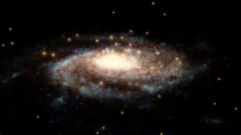 Globular Clusters Surrounding The Milky Way Artists Impression