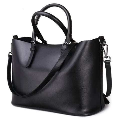 Fashion Women Real Genuine Leather Casual Tote Women Handbag Large