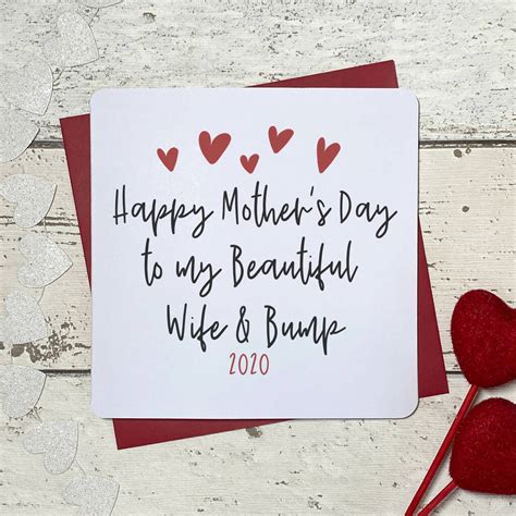 Happy Mothers Day To My Wife And Bump Card By Parsy Card Co