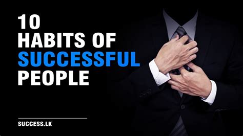 10 Habits of Successful People - SUCCESS.LK - YouTube
