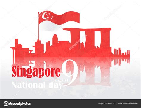 Singapore Fondo Día Nacional — Vector De Stock © Saidmessolhi 206151020