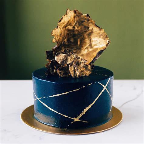 Navy Blue And Gold Baking Cupcakes Cake Chocolate