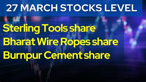 27 March Stocks Level Sterling Tools Share Bharat Wire Ropes Share