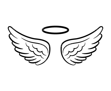 Angel Wings And Halo Svg Loss Memorial Vector Cut File For Etsy Uk