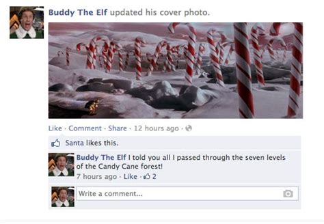 3 famous quotes about food buddy: If Buddy The Elf Had Facebook | Buddy the elf, The elf, Elf