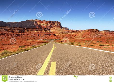 Long Road Desert Landscape Stock Image Image Of Travel 75339453