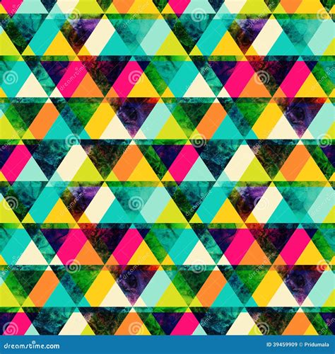Watercolor Triangles Seamless Pattern Modern Hipster Seamless P Stock