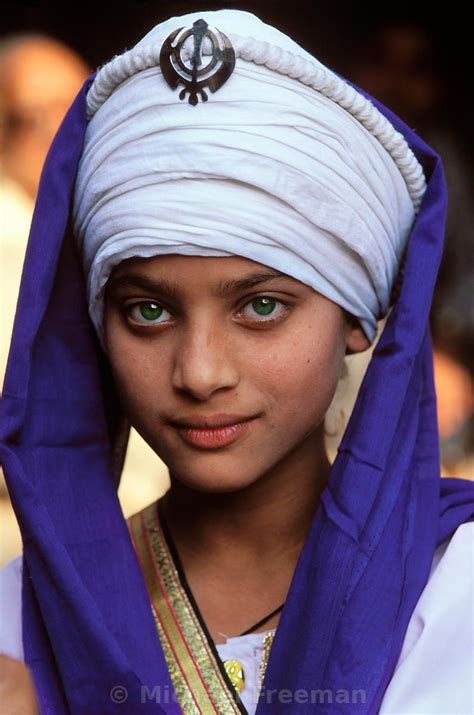 A Young Sikh Girl Amritsar India During The Annual Procession Of The Granth Sahib The Sikh