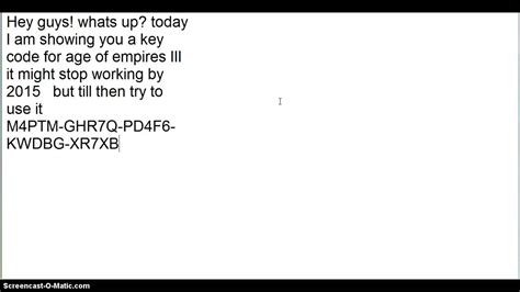 I do have a couple of questions for you if it's. Age of Empires III code key - YouTube