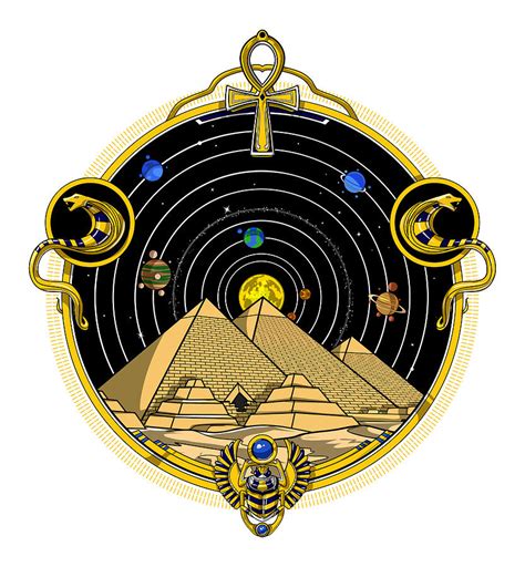 Solar System Egyptian Pyramids Digital Art By Nikolay Todorov Pixels