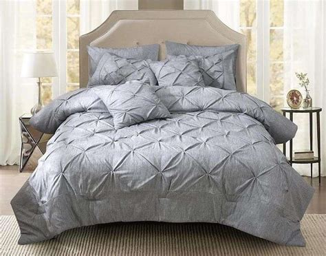 Bedspick Comforter Set Cal King 102x 108 Pinch Pleated Bedding Sets 3