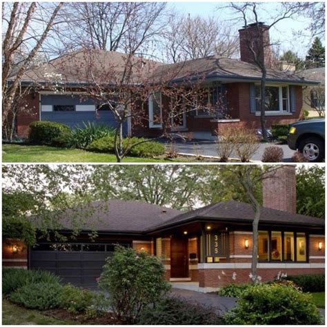 Before And After Home Exterior Makeover Ranch House Exterior Ranch