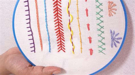 Hand Embroidery For Beginners Part 5 10 Basic Stitches Handiworks