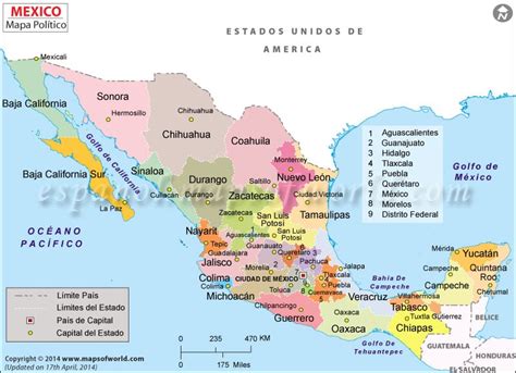 Mapa Estados Y Capitales De Mexico Imagui