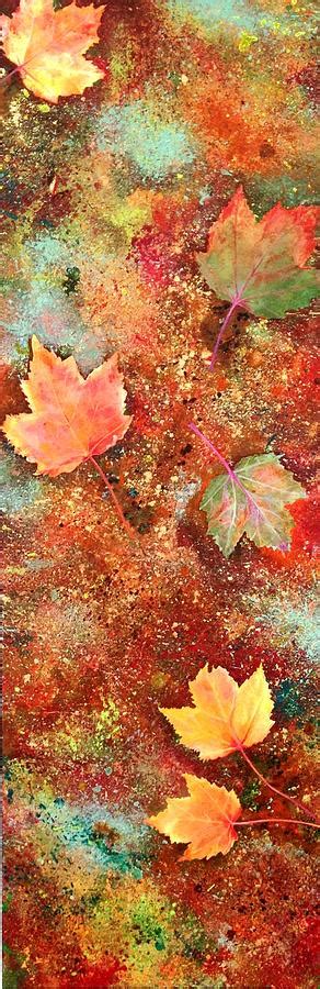 Autumn Leaves Abstract Painting By Ivy Stevens Gupta