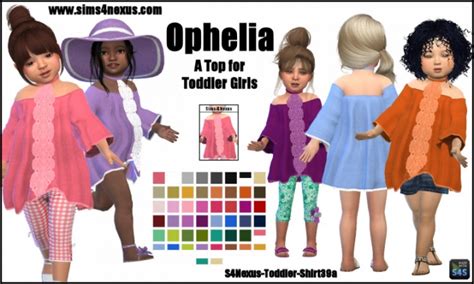 Ophelia Top For Little Girls By Samanthagump At Sims 4 Nexus Sims 4