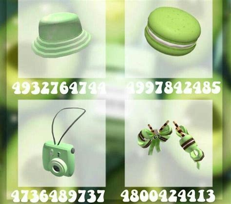 Green Accessories 2 Not Mine In 2020 Roblox Roblox Codes Decal