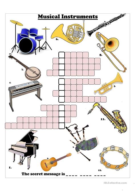 Printable Crosswords Music Printable Crossword Puzzles