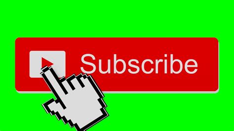 Subscribe Button Click Green Screen Youtube