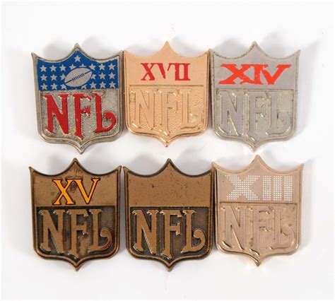 Lot Detail Lot Of 6 Early Nfl Press Pins