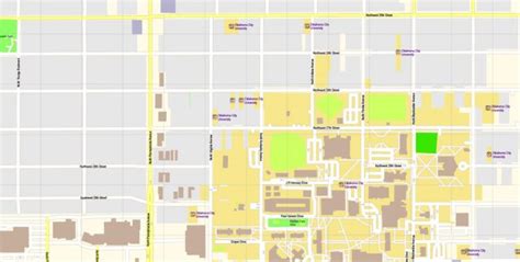 Oklahoma City Map Metro Area Oklahoma Us Printable Vector Exact City