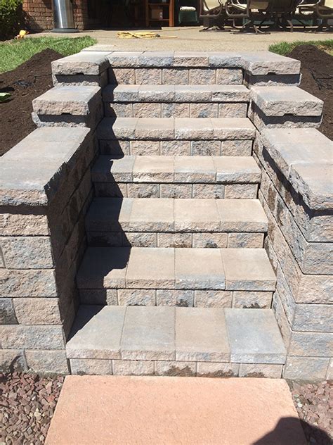 Retaining Wall Stairs Wny Quality Landscaping And Stone Design Inc