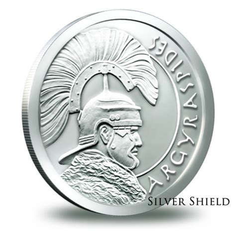 110 Oz Silver Coin 2014 Argyraspides Bu Silver Shield