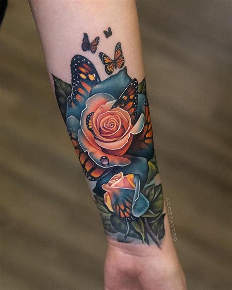 Did This Butterfly Rose Covering Up An Old Tattoo On The Wrist Did It