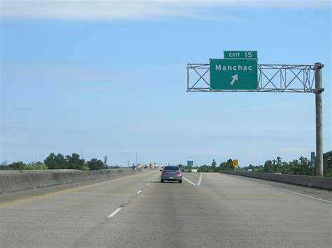 Louisiana Interstate 55 Southbound Cross Country Roads