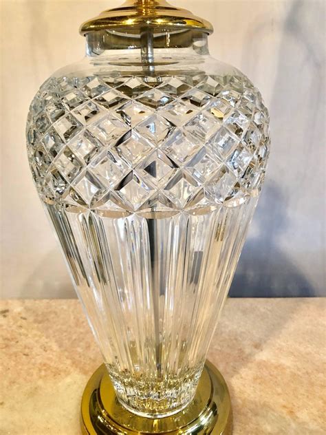 | waterford crystal roan hurricane lamp great for table desk or accent table. Pair of Waterford Crystal Signed Table Lamps with Stunning ...