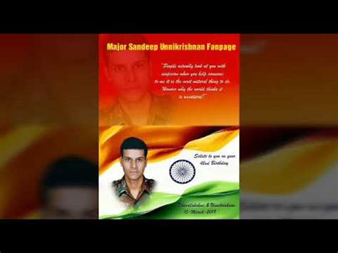 Major unnikrishnan was tasked to lead one of the three teams. Salute to Major Sandeep Unnikrishnan on 42nd Birthday ...