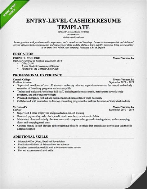 Explore the best cv formats that will help you land a job, plus learn how to structure each. 19 Best Cashier Resume Sample Templates - WiseStep