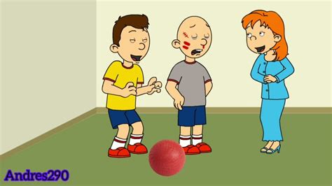 Turning Red Ball Meme But Classic Caillou Gets Hit By The Ball Youtube