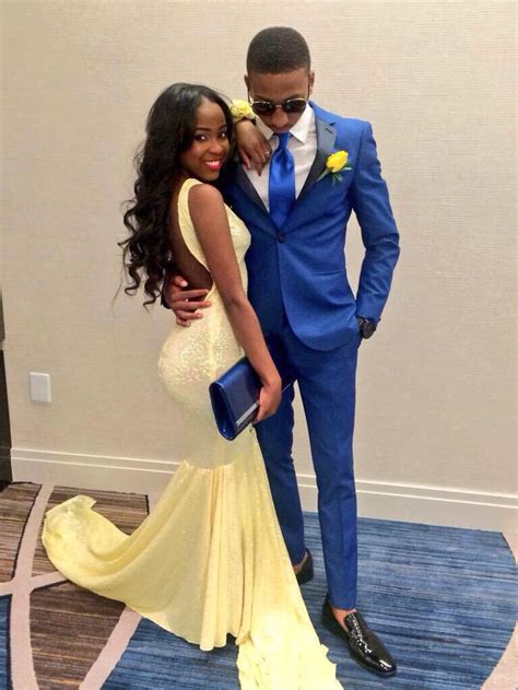 Yellow And Royal Blue Prom Tuxedo Prom Couples Prom Outfits