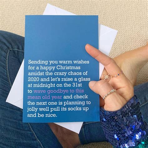 Maybe you would like to learn more about one of these? Goodbye To This Mean Old Year : Christmas Card For 2020 By The Right Lines | notonthehighstreet.com