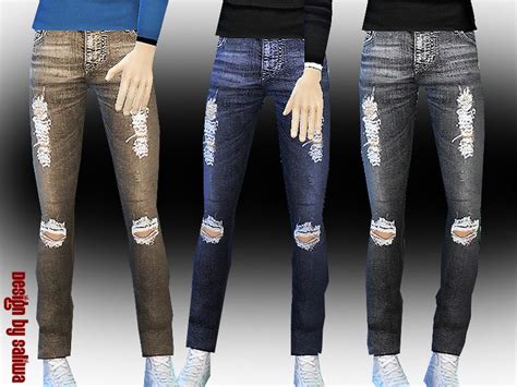 High Quality Texture With 3 Colour Options Ripped Jeans Design By