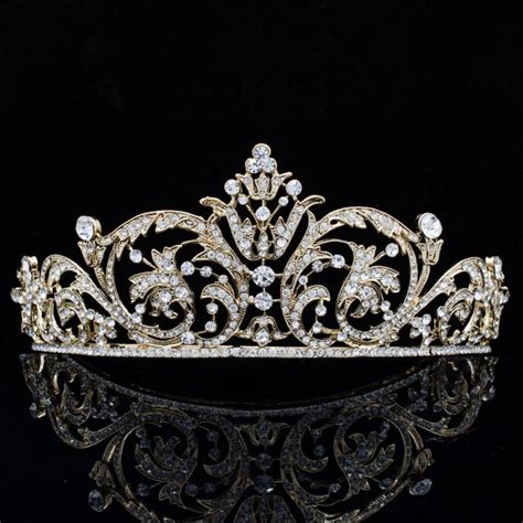 Gold Tiaraswedding Crown Europe Imperial Style Tiara Bridal Hair