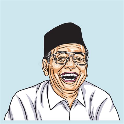 Gus Dur Abdurrahman Wahid Vector Drawing November 13 2017 Editorial