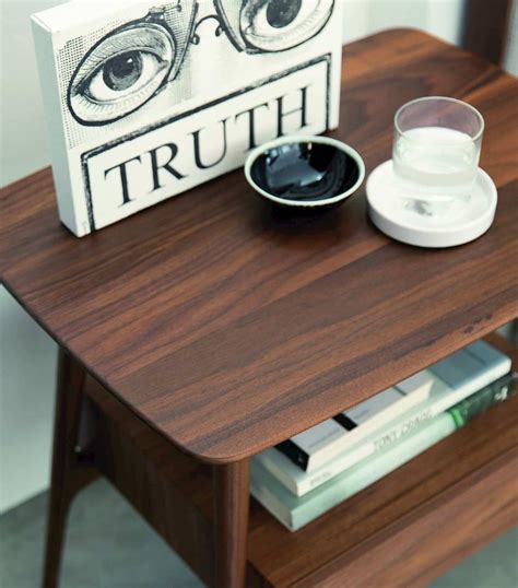 Rectangular Walnut Bedside Table Bilot By Porada Design Marconato