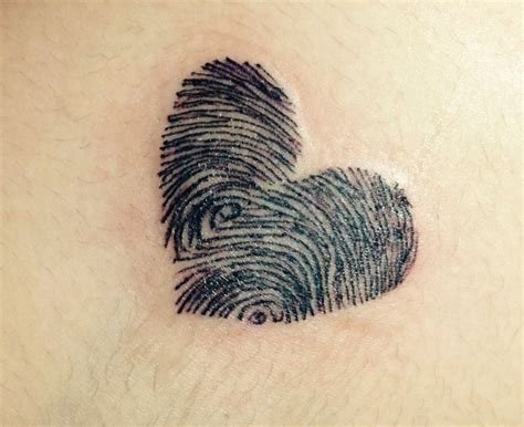 Fingerprint Tattoos Mom Tattoos Fingerprint Heart Tattoos