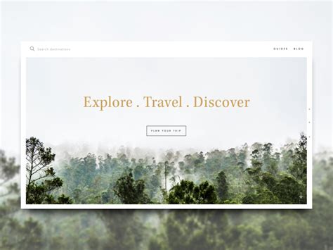 Minimal Travel Website Concept On Behance