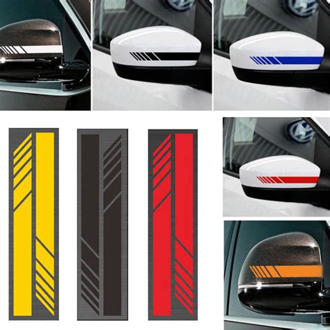 2pcs Car Auto Suv Vinyl Graphic Car Body Sticker Side Decal Stripe Diy