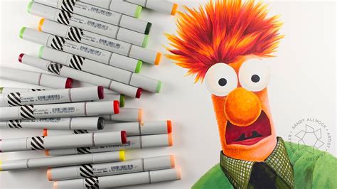 Muppets Drawing Beaker In Copic Marker Sandy Allnock