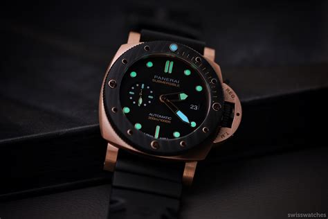 A Bold Combination Panerai Submersible Goldtech Orocarbo 44 Mm