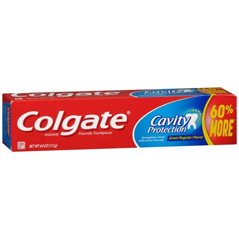 Colgate Cavity Protection Fluoride Toothpaste Regular Flavor 4 Oz