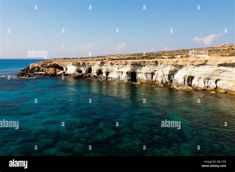 Sea Caves At Cape Greco Cyprus Stock Photo Alamy