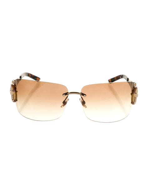 Gucci Bamboo Rimless Sunglasses Accessories Guc460303 The Realreal