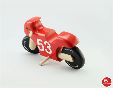 Racer Wood Toy Motorcycle Handmade T For Boys Girls
