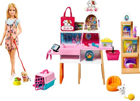 Barbie Doll And Pet Boutique Playset With Pets And Accessories For To Year Olds Walmart