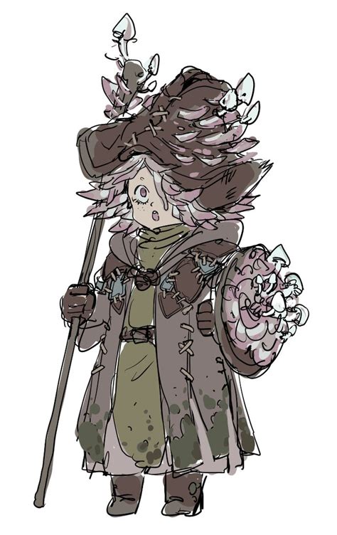 A Drawing Of A Woman With Flowers On Her Head And Holding A Stick In